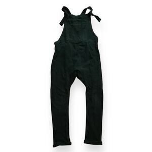 Mini Mioche organic forest green overalls romper